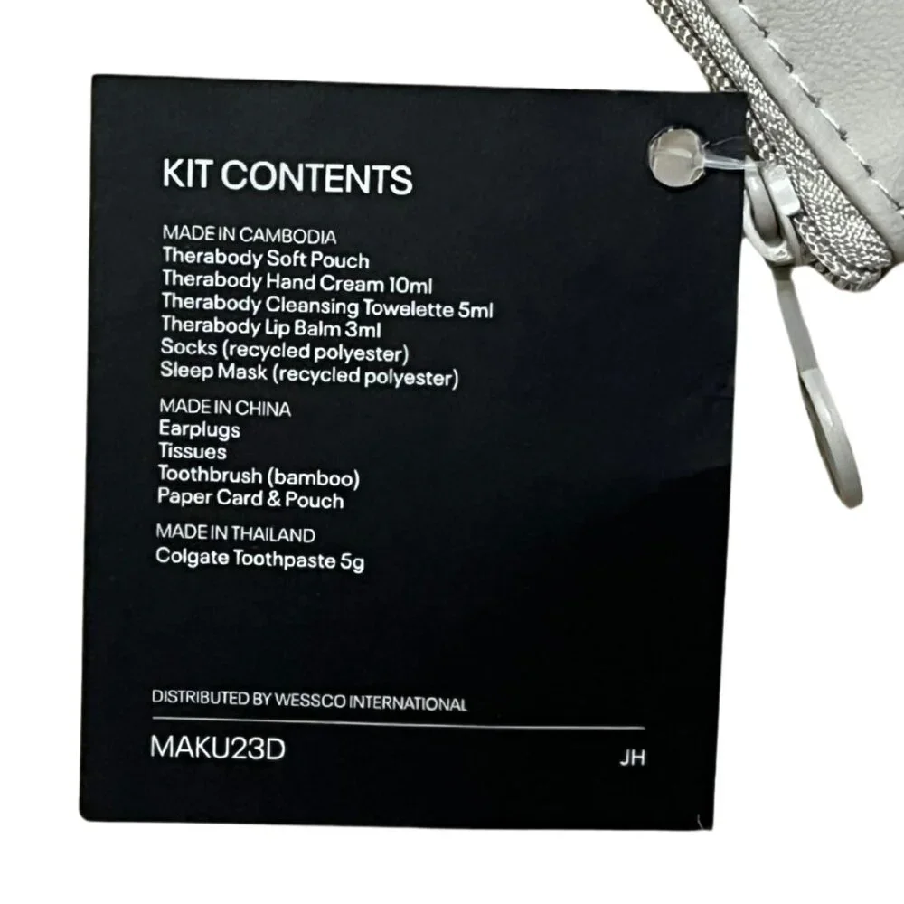 NEW, SEALED United Airlines Gray Therabody Amenity Kit
